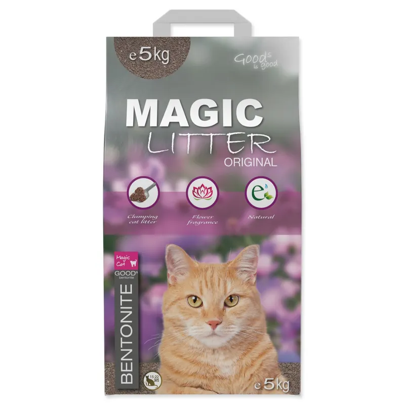 Akční Cena Magic Cat Magic Litter Bentonite Original Flowers 5 kg