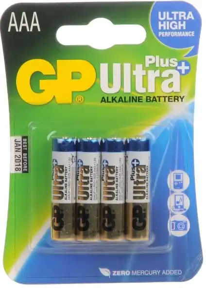 Značkový Baterie BP AAA Ultra Plus 1,5 V 4 Ks