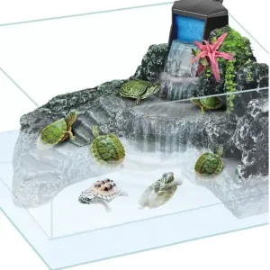 Želvárium s 3D pozadím a filtrem 36x25x27 cm Výprodej
