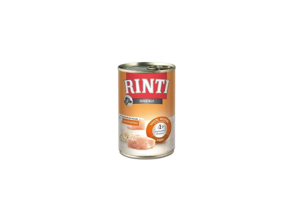 Časově Omezené Rinti Dog Sensible konzerva kuře+rýže 400g