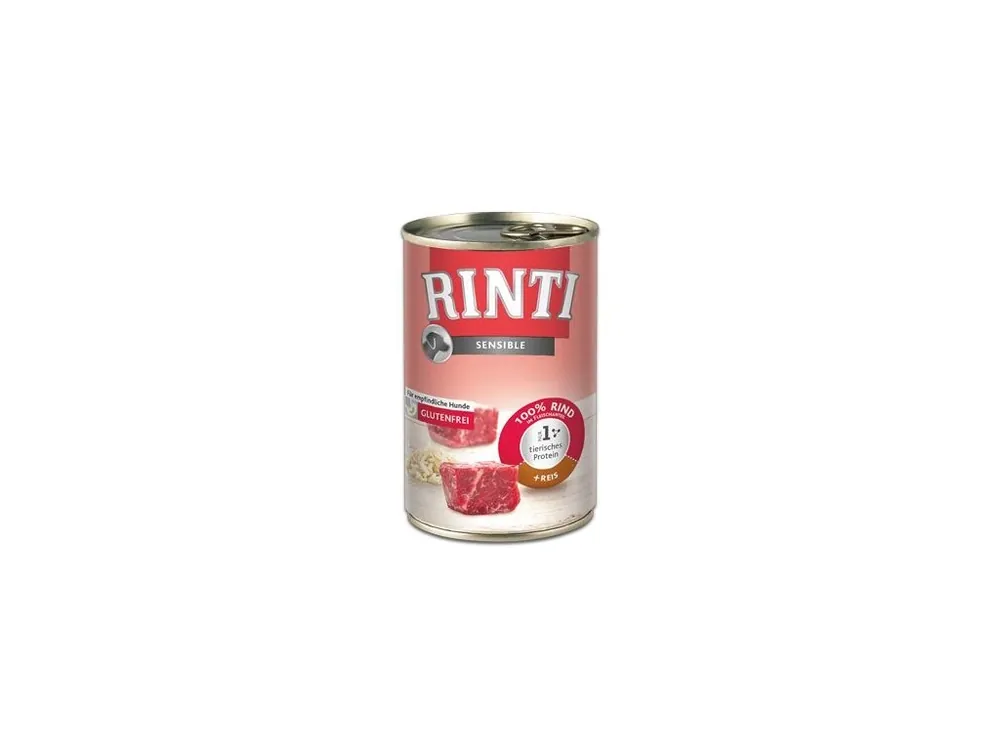 Vysoce Kvalitní Rinti Dog Sensible konzerva hovězí+rýže 400g