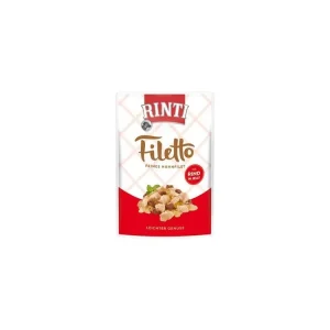 Nejprodávanější Rinti Dog Filetto kapsa kuře+hovězí v želé 100g