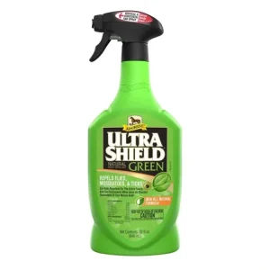 Absorbine UltraShield GREEN – přírodní koňský deodorant s esenciálními oleji, Lahev s rozprašovačem, 946 ml Značkový
