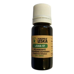 10 ml LÁSKA 57 Při agresivitě a nadměrné dominanci pro samce podpůrná inhalace Časově Omezené