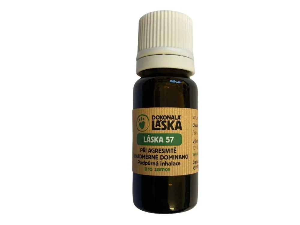 10 ml LÁSKA 57 Při agresivitě a nadměrné dominanci pro samce podpůrná inhalace Časově Omezené
