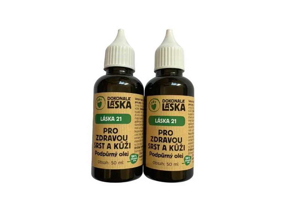 100 ml LÁSKA 21 Pro zdravou kůži a srst - podpůrný olej Cenová Bomba