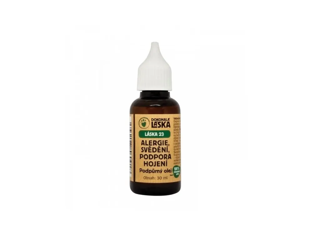100 ml LÁSKA 23 Podpůrný olej alergie, svědění, podpora hojení Akce